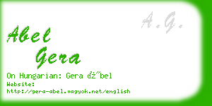 abel gera business card